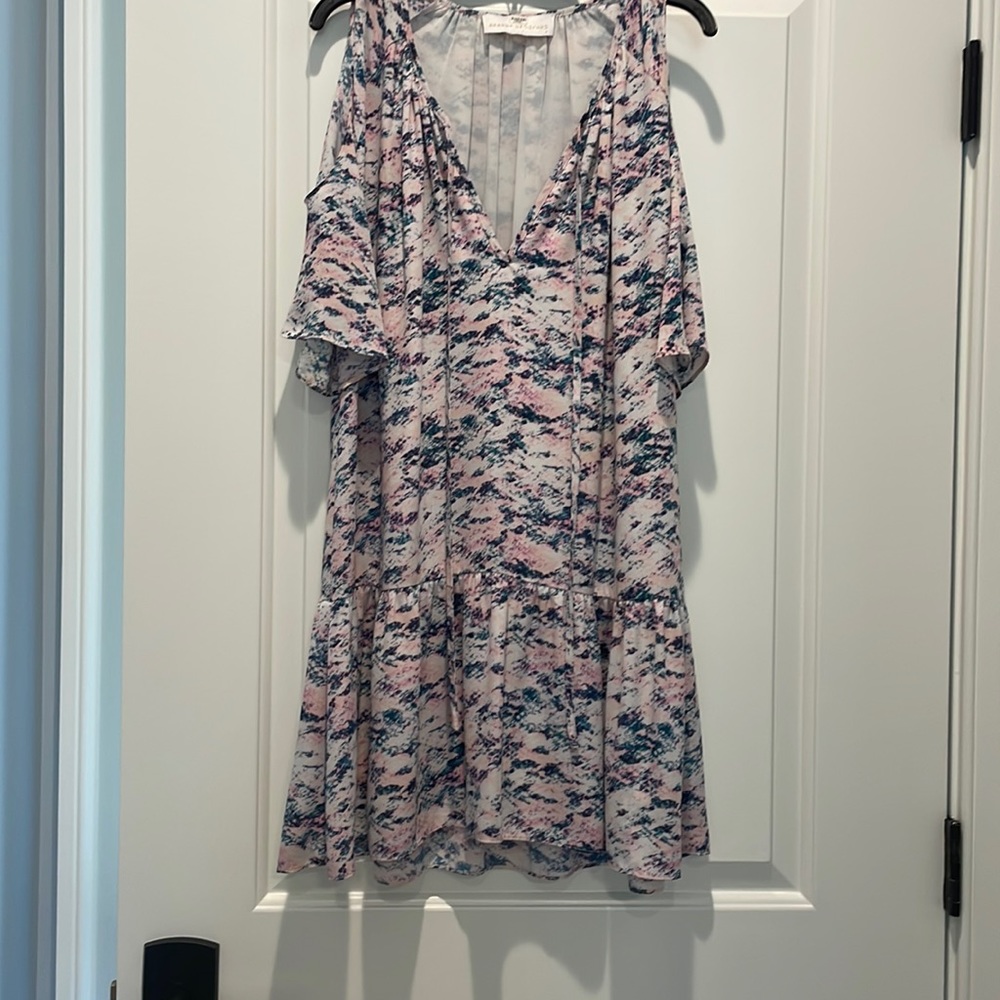 Amanda Uprichard. Petite small dress. Pink and blue.